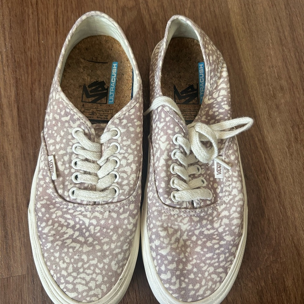 Vans Beige Patterned Sneakers
